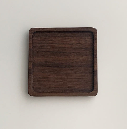 Unpainted Japanese Walnut Insulated Wooden Coaster